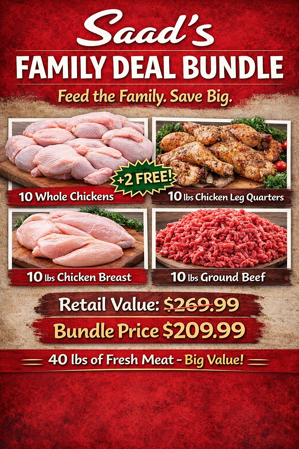 SAAD'S FAMILY DEAL BUNDLE(FEED THE FAMILY SAVE BIG)