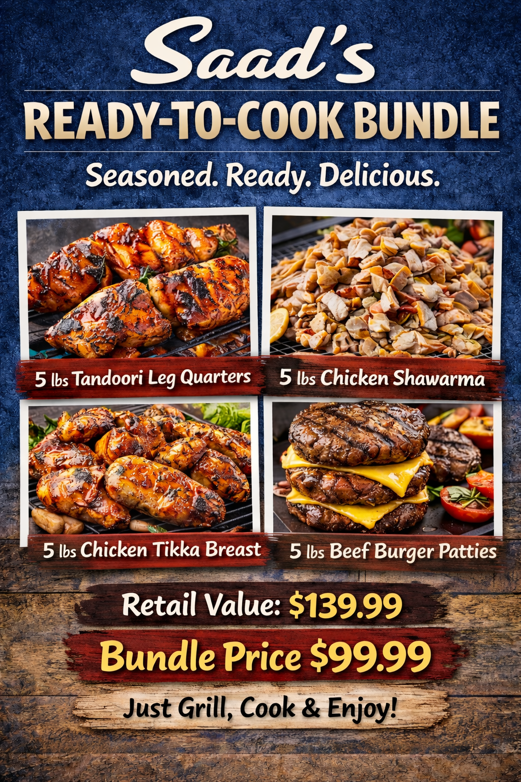 SAAD'S READY-TO-COOK BUNDLE(SEASONED.READY.DELICIOUS)