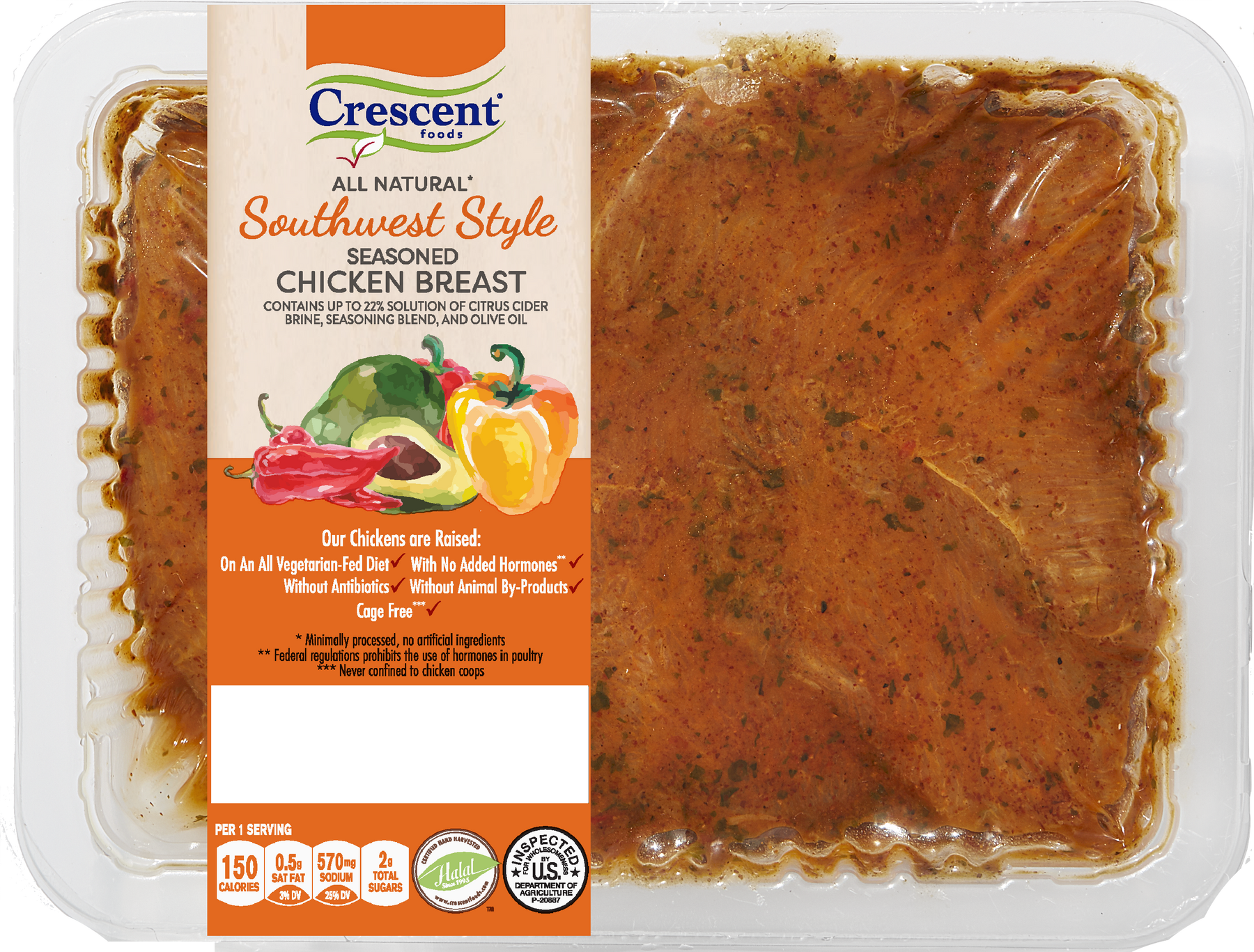 Crescent South West Style Seasoned Breast Plated