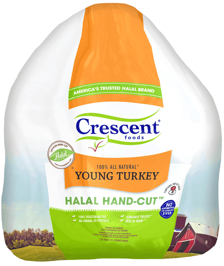 Crescent Turkey- Hand Processed, Antibiotic-Free, No added Hormones, Humanely Raised, Fed 100% Vegetarian Diet